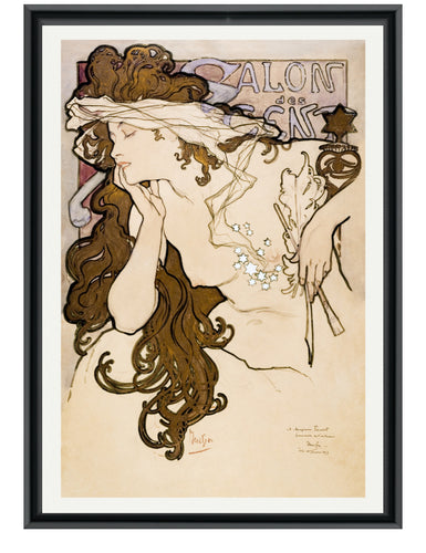Faites vous livrer une reproduction haut de gamme de l'affiche du Salon des Cent - Alfons Mucha pour votre décoration d'intérieur. Produit en France sur verre acrylique ou aluminium dibond, disponible en de multiples formats et à partir de 49,90 €. 