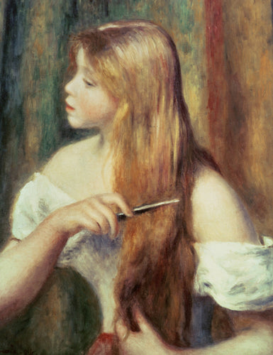 Faites vous livrer une reproduction haut de gamme de Fille blonde se peignant les cheveux - Pierre Auguste Renoir pour votre décoration d'intérieur. Produit en France sur verre acrylique ou aluminium dibond, disponible en de multiples formats et à partir de 49,90 €. 